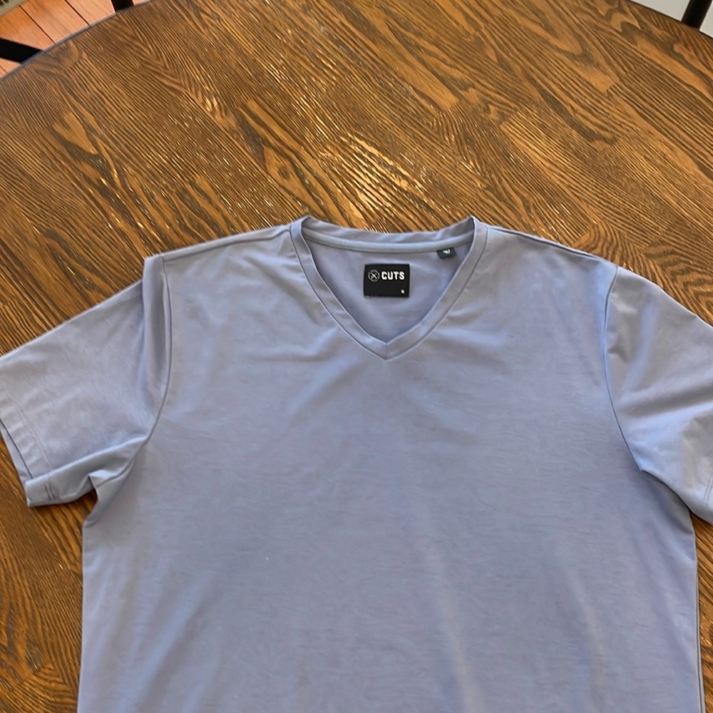 3 Cuts short sleeve AO Curve-Hem Tees, like new.